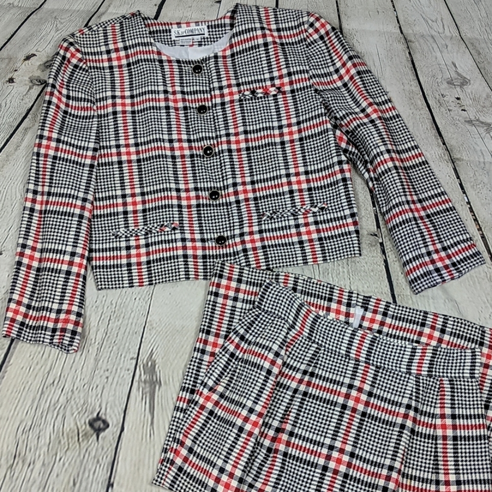 Vintage Sk & Company plaid skirt set Modern Seze 4